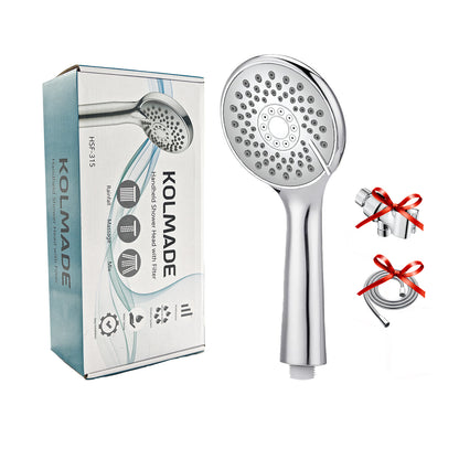 KOLMADE Filtered Handheld Shower Head Set For Hard Tap Water Filtration Smell Remove
