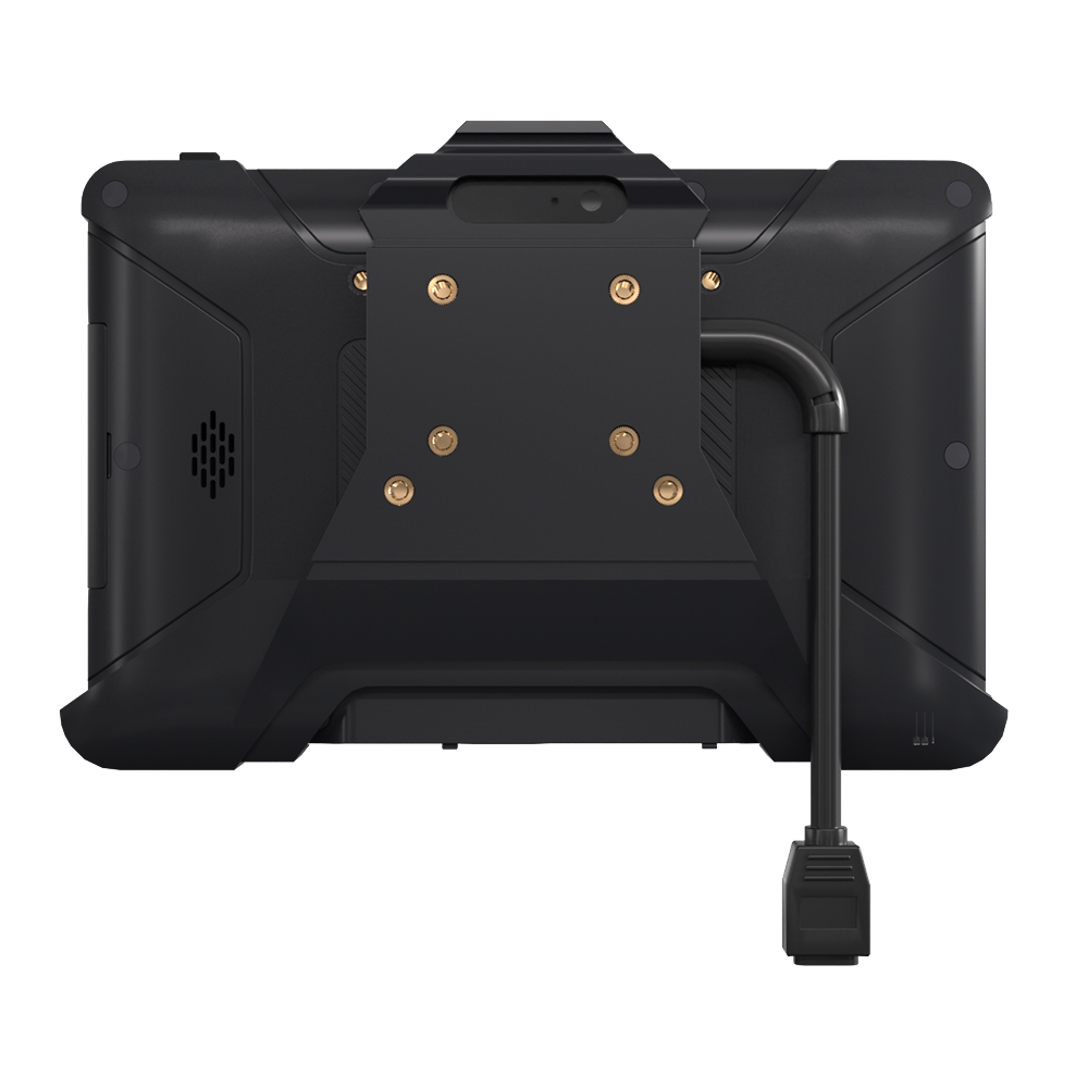 Hitekon Q777 Mobile Rugged Tablet rear with mounting cable